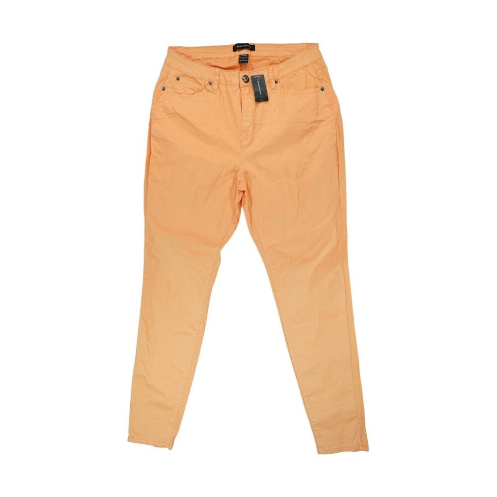 NWT ASHLEY STEWART Women's Denim Stretch‎ Jeans ~ Orange ~ Size 16 MSRP $44
